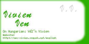 vivien ven business card